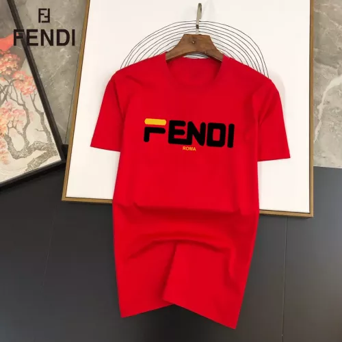 Fendi T-Shirts Short Sleeved For Unisex #1334590 $25.00 USD, Wholesale Replica Fendi T-Shirts