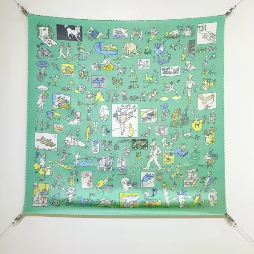 Hermes Silk Square #1338223 $64.00 USD, Wholesale Replica Hermes Scarf