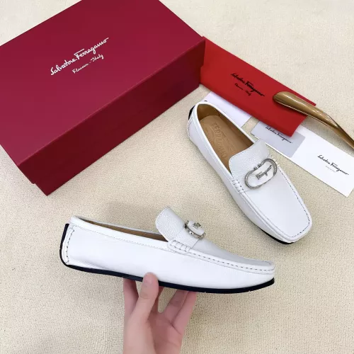 Replica Salvatore Ferragamo Leather Shoes For Men #1339991 $125.00 USD for Wholesale
