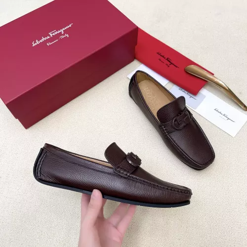 Replica Salvatore Ferragamo Leather Shoes For Men #1339993 $125.00 USD for Wholesale
