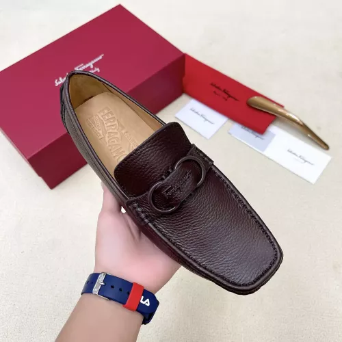 Replica Salvatore Ferragamo Leather Shoes For Men #1339993 $125.00 USD for Wholesale