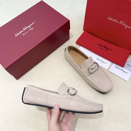 Replica Salvatore Ferragamo Leather Shoes For Men #1339997 $125.00 USD for Wholesale
