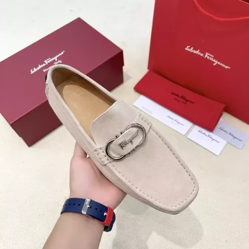 Replica Salvatore Ferragamo Leather Shoes For Men #1339997 $125.00 USD for Wholesale