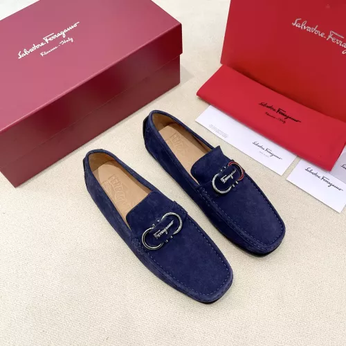Replica Salvatore Ferragamo Leather Shoes For Men #1339998 $125.00 USD for Wholesale