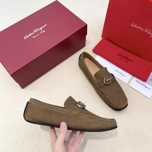 Replica Salvatore Ferragamo Leather Shoes For Men #1339999 $125.00 USD for Wholesale