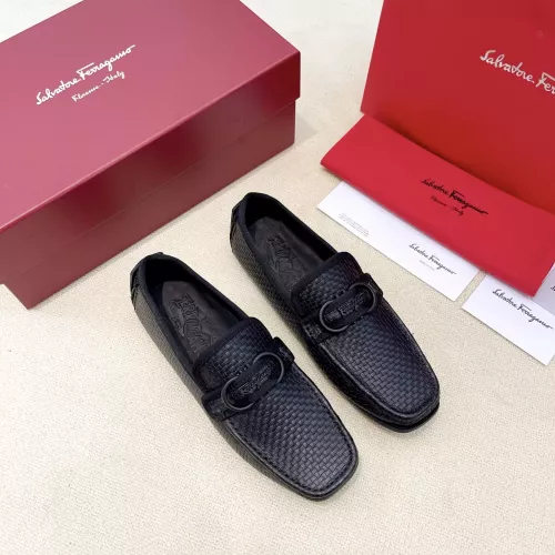 Replica Salvatore Ferragamo Leather Shoes For Men #1340000 $125.00 USD for Wholesale