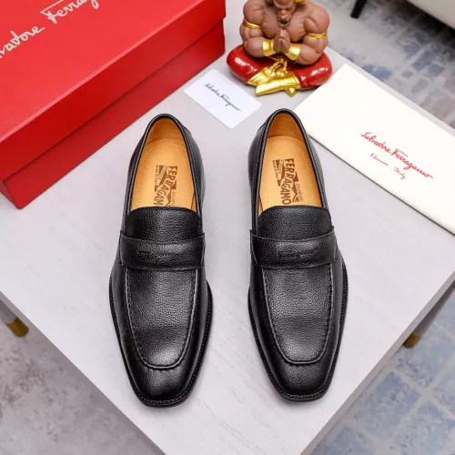 Replica Salvatore Ferragamo Leather Shoes For Men #1340010 $88.00 USD for Wholesale