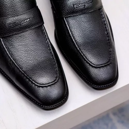 Replica Salvatore Ferragamo Leather Shoes For Men #1340010 $88.00 USD for Wholesale