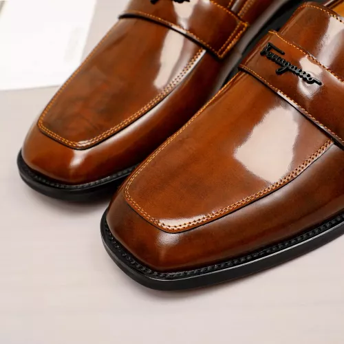 Replica Salvatore Ferragamo Leather Shoes For Men #1340011 $88.00 USD for Wholesale