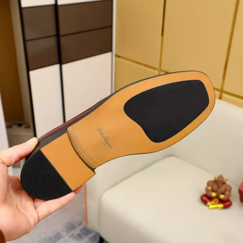 Replica Salvatore Ferragamo Leather Shoes For Men #1340012 $88.00 USD for Wholesale