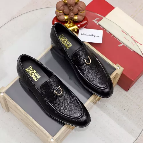 Replica Salvatore Ferragamo Leather Shoes For Men #1340039 $85.00 USD for Wholesale