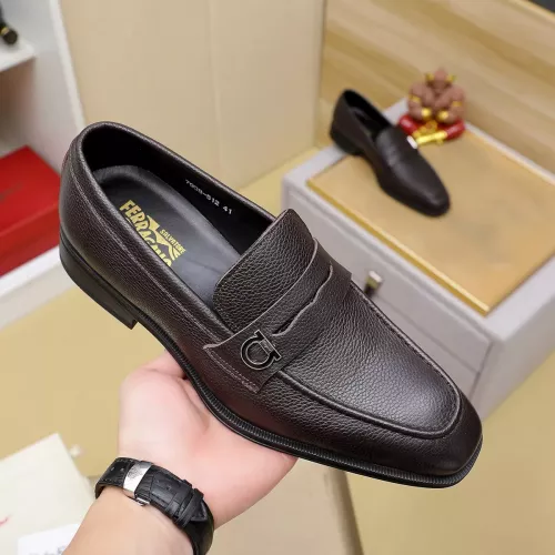 Replica Salvatore Ferragamo Leather Shoes For Men #1340040 $85.00 USD for Wholesale