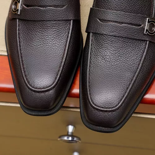 Replica Salvatore Ferragamo Leather Shoes For Men #1340040 $85.00 USD for Wholesale
