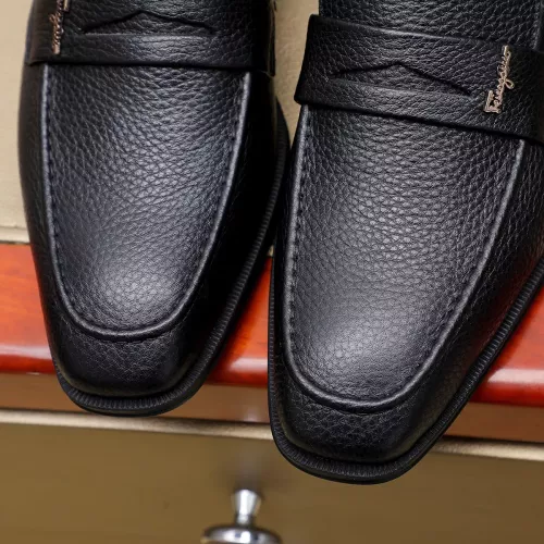 Replica Salvatore Ferragamo Leather Shoes For Men #1340043 $85.00 USD for Wholesale