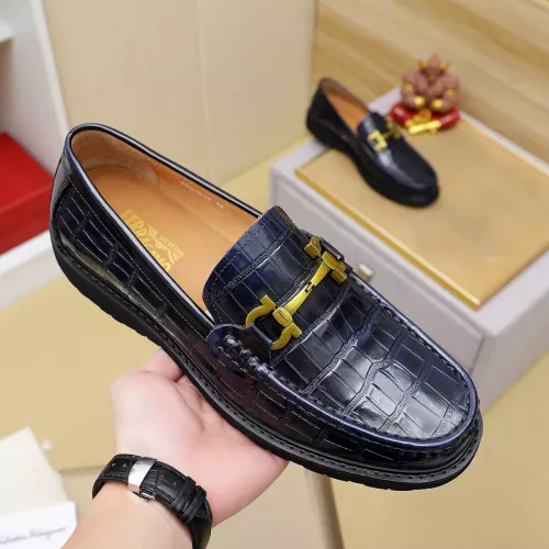 Replica Salvatore Ferragamo Leather Shoes For Men #1340045 $88.00 USD for Wholesale
