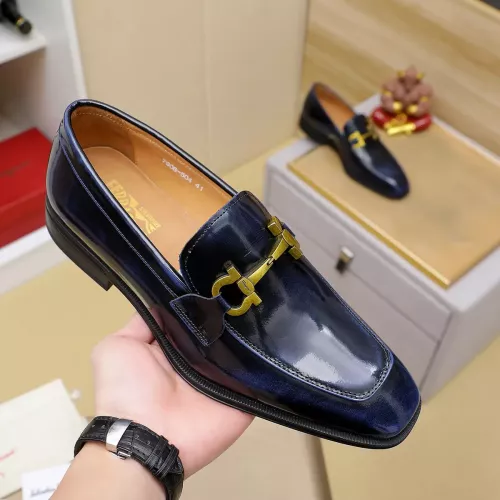 Replica Salvatore Ferragamo Leather Shoes For Men #1340048 $88.00 USD for Wholesale
