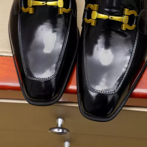 Replica Salvatore Ferragamo Leather Shoes For Men #1340049 $88.00 USD for Wholesale