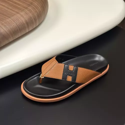 Replica Hermes Slippers For Men #1340196 $82.00 USD for Wholesale