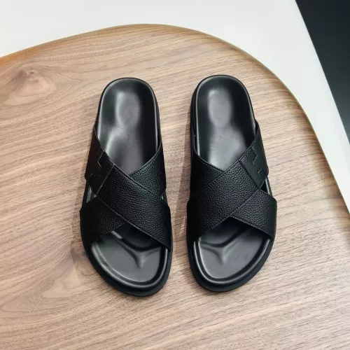 Replica Hermes Slippers For Men #1340204 $82.00 USD for Wholesale