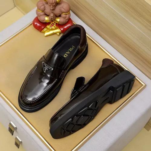 Replica Prada Leather Shoes For Men #1340215 $88.00 USD for Wholesale