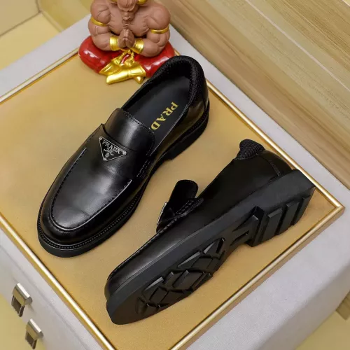 Replica Prada Leather Shoes For Men #1340217 $88.00 USD for Wholesale