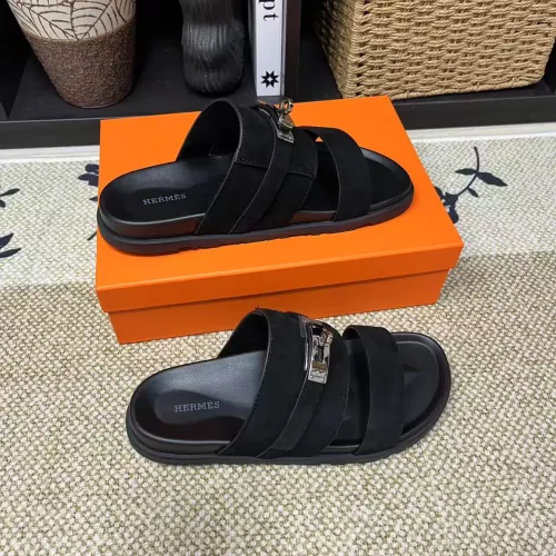 Replica Hermes Slippers For Men #1340333 $60.00 USD for Wholesale