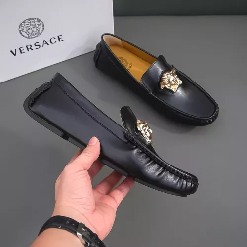 Replica Versace Leather Shoes For Men #1340935 $76.00 USD for Wholesale