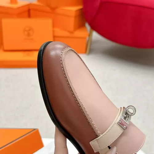 Replica Hermes Leather Shoes For Women #1341209 $125.00 USD for Wholesale
