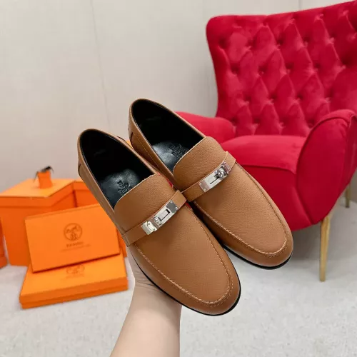 Replica Hermes Leather Shoes For Women #1341211 $125.00 USD for Wholesale