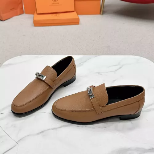 Replica Hermes Leather Shoes For Women #1341211 $125.00 USD for Wholesale