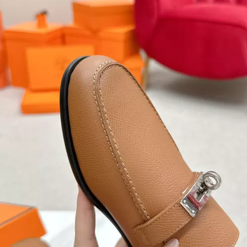 Replica Hermes Leather Shoes For Women #1341211 $125.00 USD for Wholesale