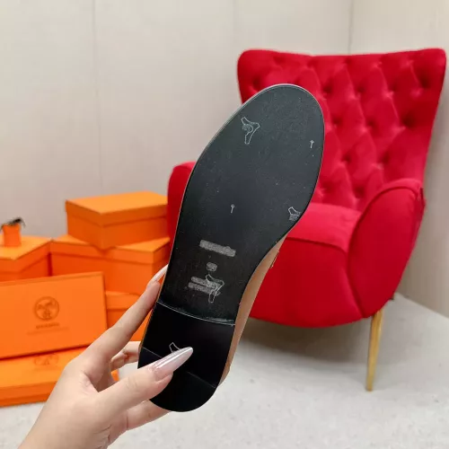 Replica Hermes Leather Shoes For Women #1341211 $125.00 USD for Wholesale