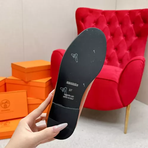 Replica Hermes Leather Shoes For Women #1341214 $125.00 USD for Wholesale
