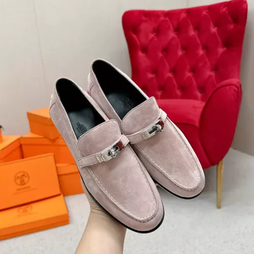 Replica Hermes Leather Shoes For Women #1341215 $125.00 USD for Wholesale