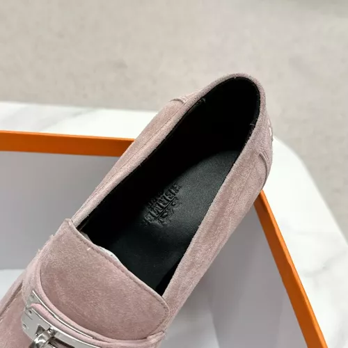 Replica Hermes Leather Shoes For Women #1341215 $125.00 USD for Wholesale