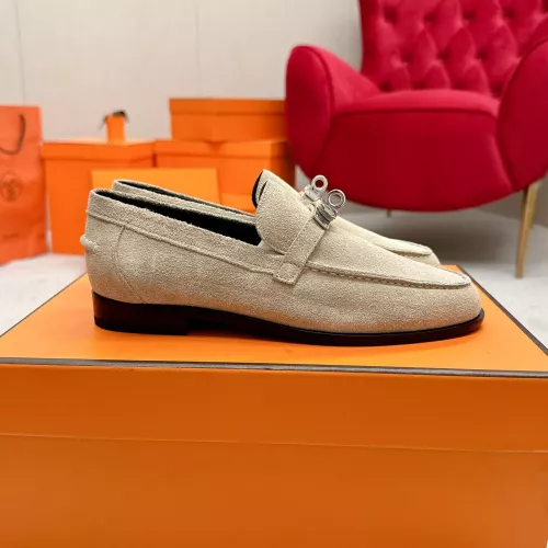 Replica Hermes Leather Shoes For Women #1341217 $125.00 USD for Wholesale