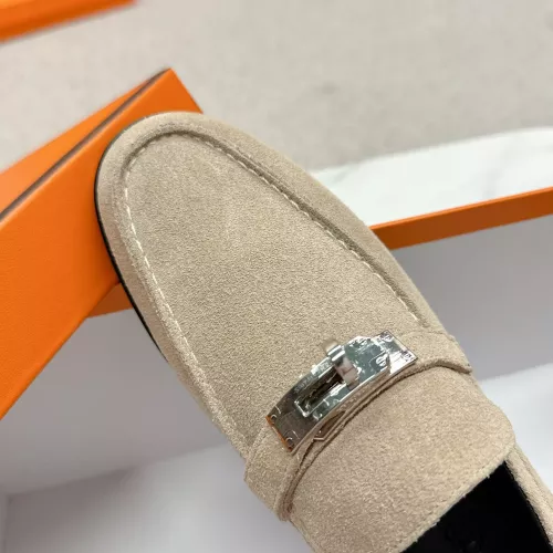 Replica Hermes Leather Shoes For Women #1341217 $125.00 USD for Wholesale
