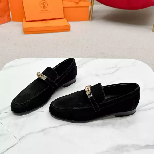 Replica Hermes Leather Shoes For Women #1341218 $125.00 USD for Wholesale
