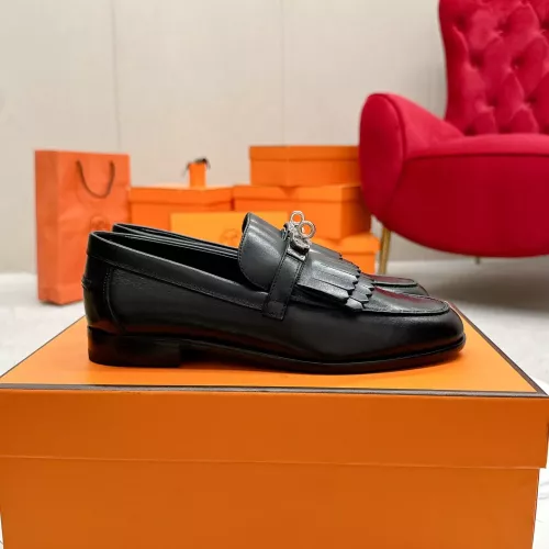 Replica Hermes Leather Shoes For Women #1341220 $125.00 USD for Wholesale