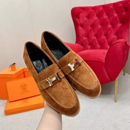 Replica Hermes Leather Shoes For Women #1341222 $125.00 USD for Wholesale