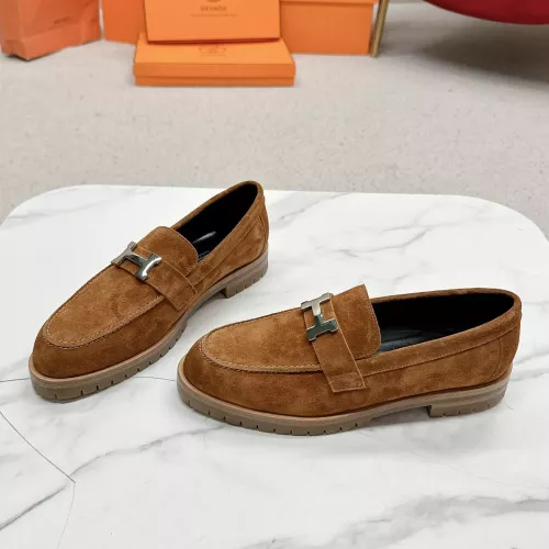 Replica Hermes Leather Shoes For Women #1341222 $125.00 USD for Wholesale