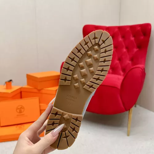 Replica Hermes Leather Shoes For Women #1341223 $125.00 USD for Wholesale