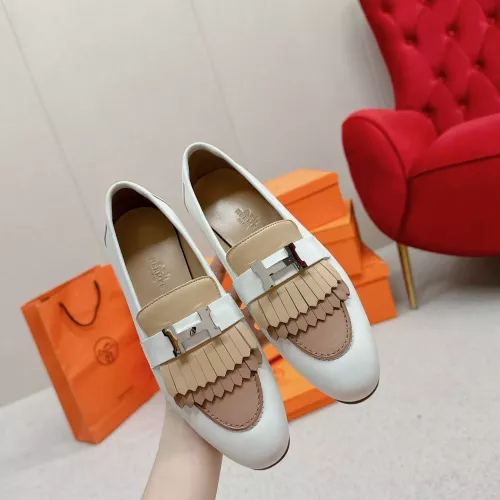 Replica Hermes Leather Shoes For Women #1341227 $125.00 USD for Wholesale