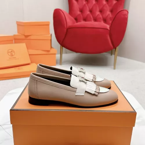 Replica Hermes Leather Shoes For Women #1341228 $125.00 USD for Wholesale