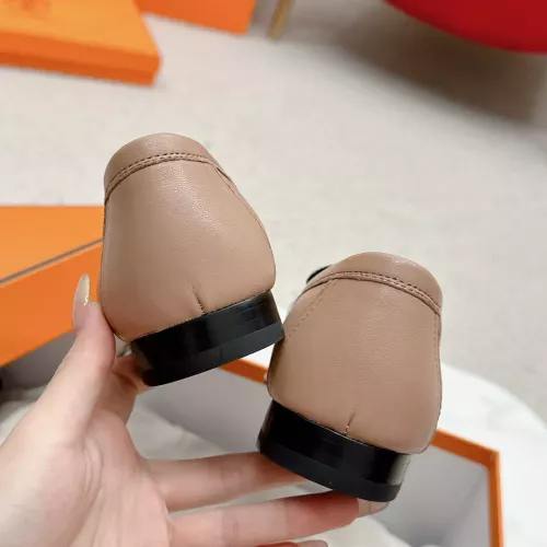 Replica Hermes Leather Shoes For Women #1341228 $125.00 USD for Wholesale