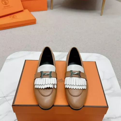 Replica Hermes Leather Shoes For Women #1341229 $125.00 USD for Wholesale