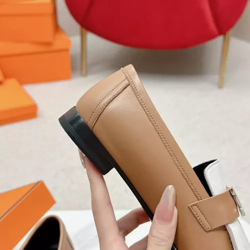 Replica Hermes Leather Shoes For Women #1341229 $125.00 USD for Wholesale