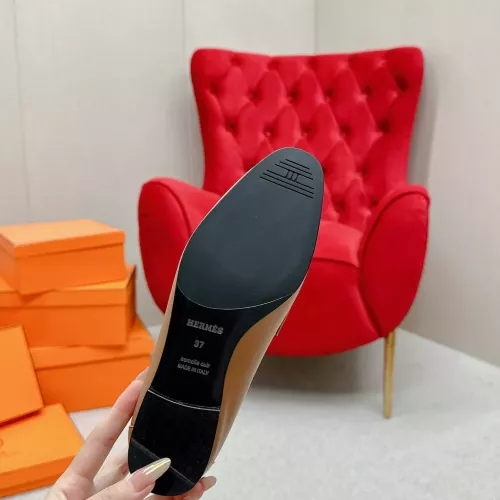 Replica Hermes Leather Shoes For Women #1341229 $125.00 USD for Wholesale