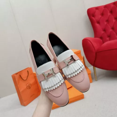 Replica Hermes Leather Shoes For Women #1341231 $125.00 USD for Wholesale