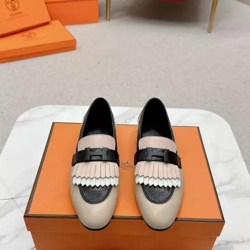 Replica Hermes Leather Shoes For Women #1341237 $125.00 USD for Wholesale